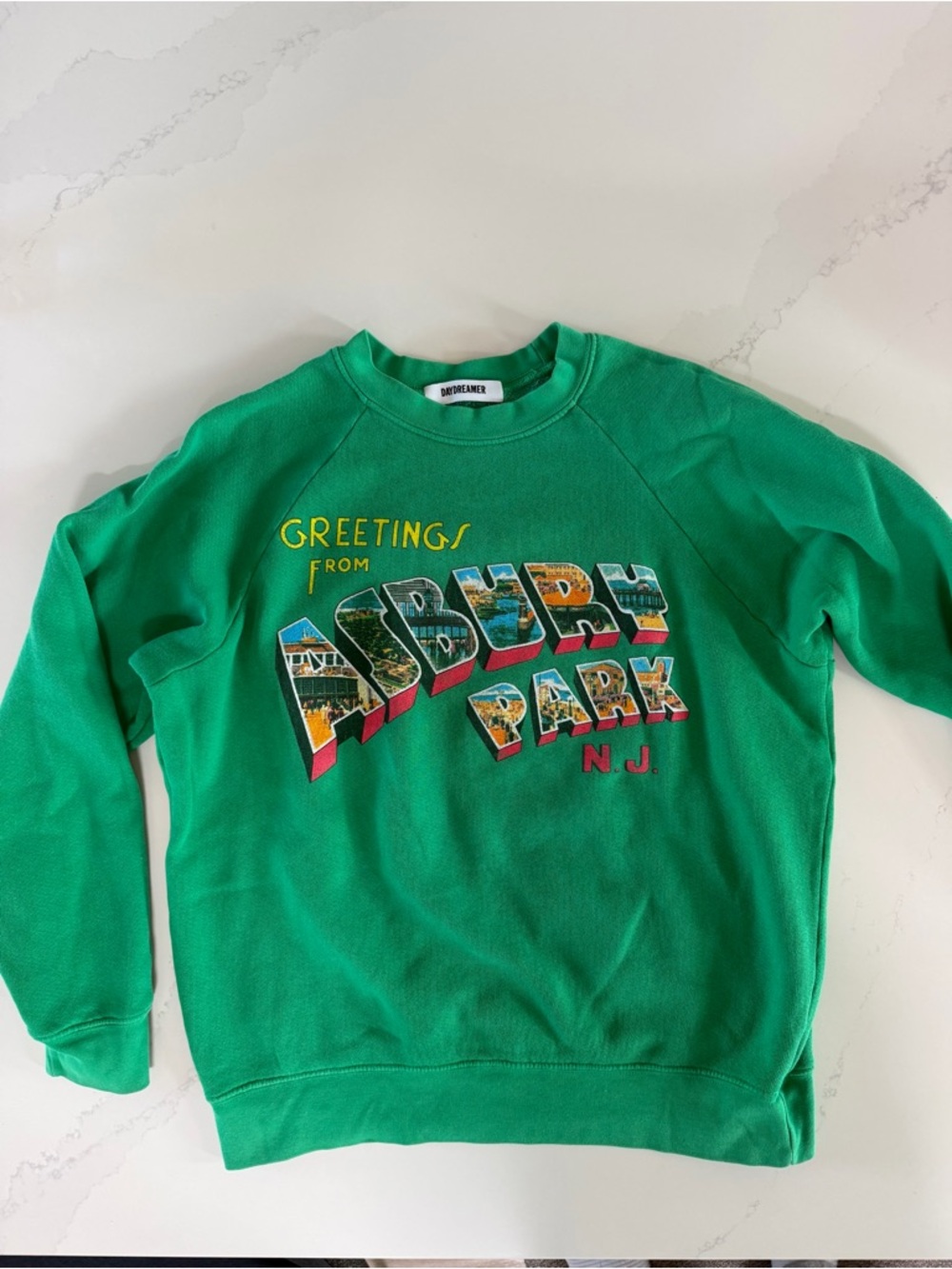 Daydreamer Green 'Asbury Park' Graphic Sweatshirt